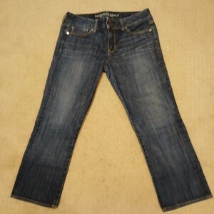 American Eagle Artist Crop Jeans size 10 Regular Dark Blue